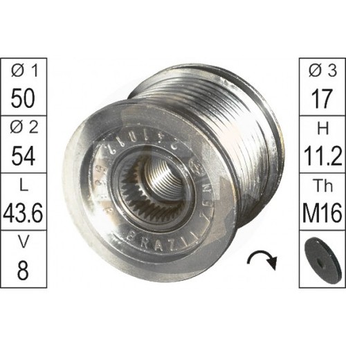 Alternator pulley ep120g - alternator,