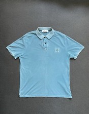 Blue Stone Island Garment Dyed Polo Shirt | Size: L