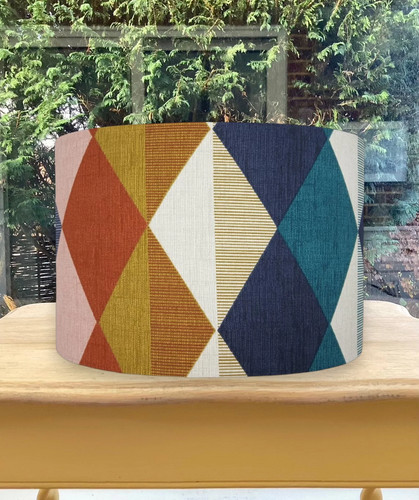 Geometric diamond lampshade - geometric,
