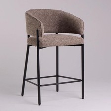 Jersey Bar Stool Taupe Fabric