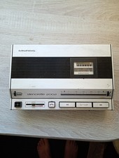 Grundig Stenorette 2002 Vintage Tape Recorder, Two Microphones And Cassette's