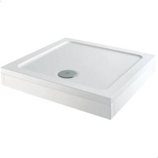 Raised 760 x 760mm Square Shower Tray with Waste Lightweight & Sturdy Bathroom