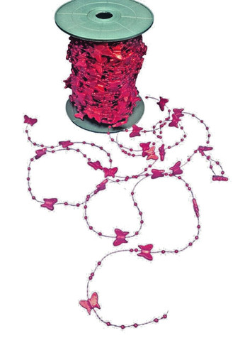 Red butterfly acrylic beads - acrylic,