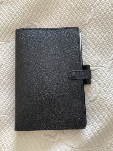 Vintage black filofax real - black,