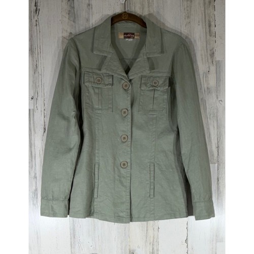 Ashley linen safari jacket - linen,