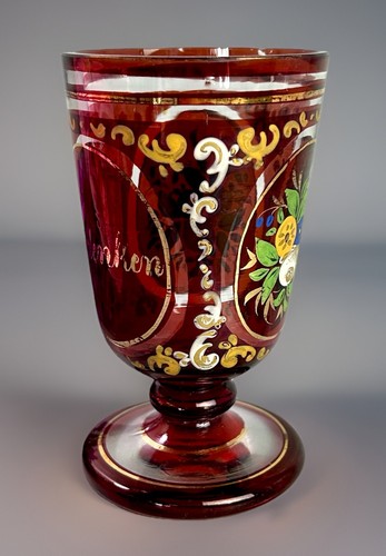 Antique bohemian glass - bohemian, goblet
