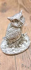 Sterling silver owl ornament - sterling,