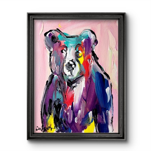 Aleph hand painted animal bear - hand,