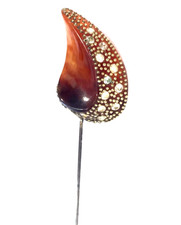 Art Deco celluloid Hatpin 7.25”Antique Vintage