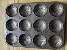 Vintage Aluminium  Patty Cake Tin,or Tarts shallow  moulds SKYLINE ENGLAND