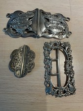antique silver belt buckles