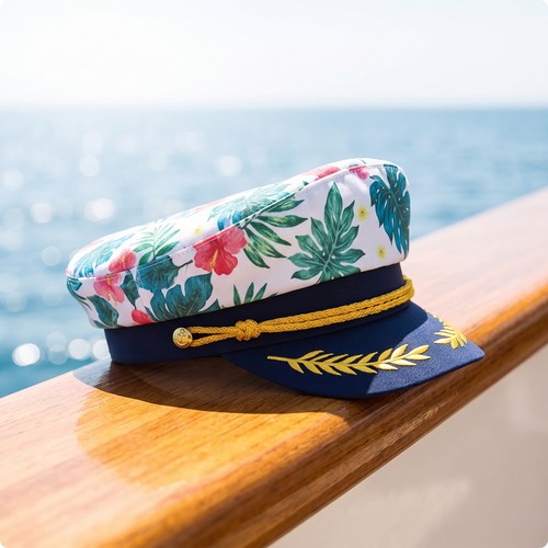 Yacht skipper cap tropical - yacht,