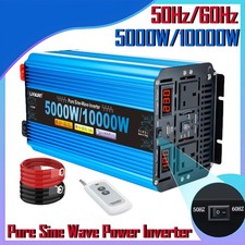 5000W/10000W Pure Sine Wave Power Inverter USB 12V-240V Converter Remote Control