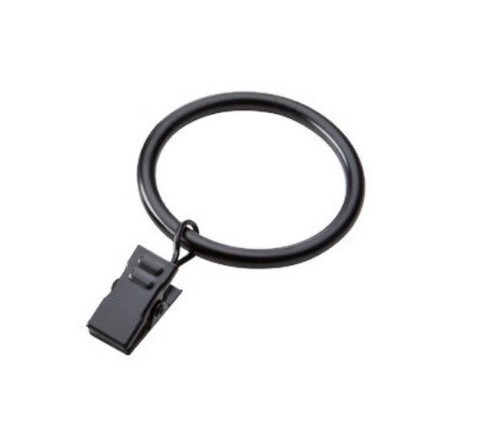 New curtain rod rings black - new,