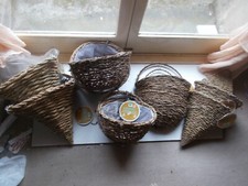 Westfield Wicker or Mountaingrass Hanging Baskets : Pairs : Various Styles