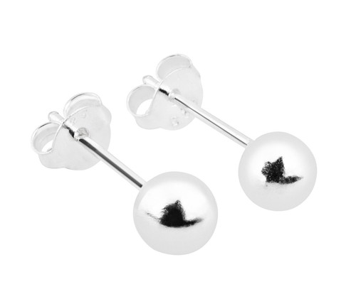 Girls sterling silver - ball, ear