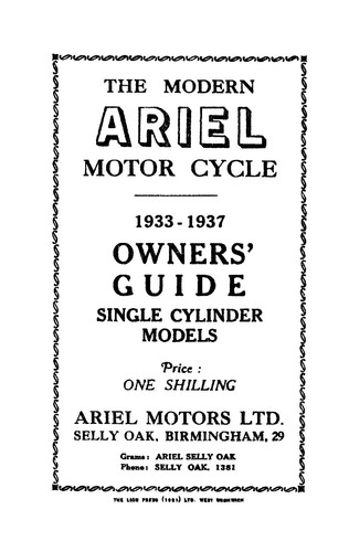 1933 1937 ariel singles - (0107), 1933-1937