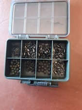 carp tackle 8 compartment Fox box with swivels / clips / beads