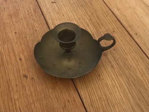 Vintage brass candle holder - brass,