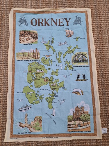 Vintage orkney map - orkney, tea