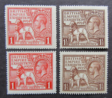GREAT BRITAIN - GV 1924 & 1925 WEMBLEY SETS - FINE MNH