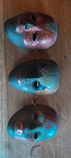 Bronze Venetian Masks Wall Hanging X3