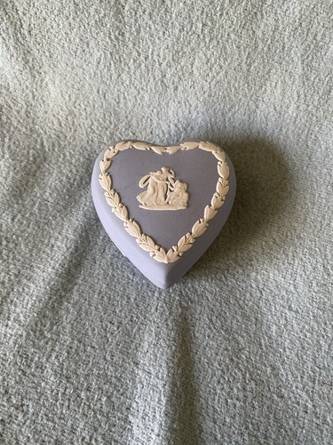 Wedgwood blue jasperware heart - wedgwood,