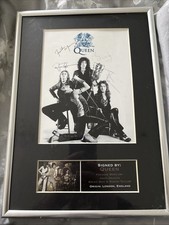 Queen Signed Print (not original) Memorabilia In Stand Up Frame