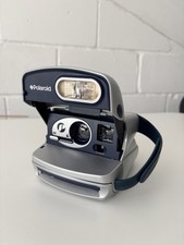 Polaroid 600 instant camera silver/blue