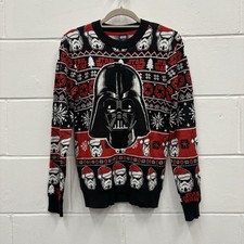 Star Wars Darth Vader Christmas Jumper George Small Red Black Geek Chic