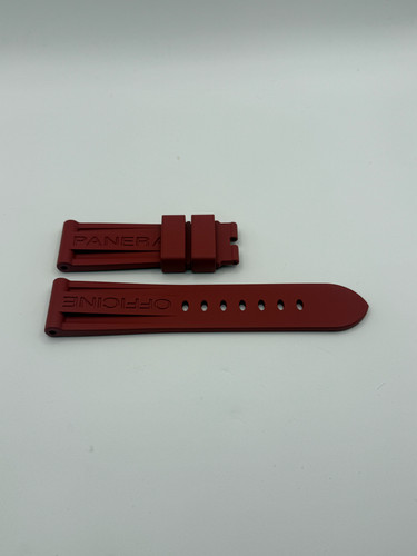 Panerai red rubber strap 22 - panerai,