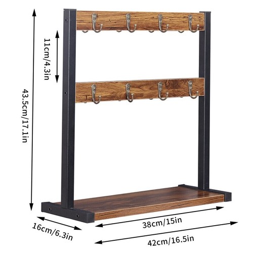 Tabletop wood cup storage rack - cup,