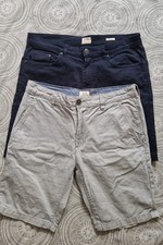 2 Pairs Of Men's Cotton Shorts One With Stretch-size 32