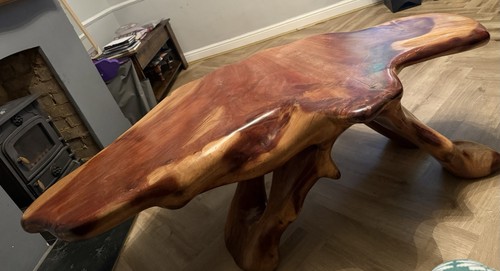 Solid tree root coffee - root, table