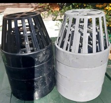 6 Soil Pipe Birds Cage. 3 X Black & 3 x Grey.