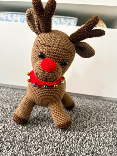 Handmade crochet reindeer soft - handmade,