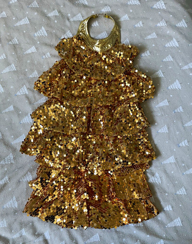 Girls gold sequin dancewear - girls,