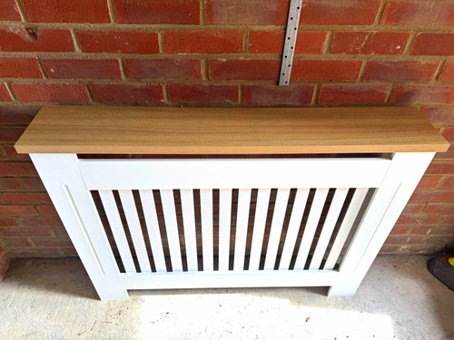 White wood radiator - radiator, cover