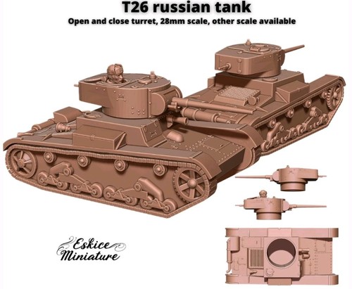 Wargaming 28mm ww2 t26 russian - t26,