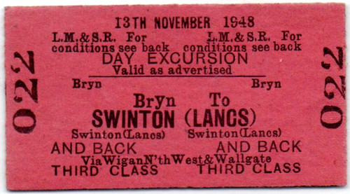 Railway ticket bryn - l,