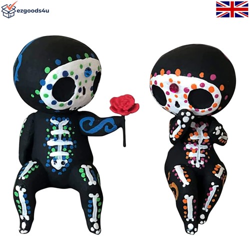 Compact sugar skull couple - skull,