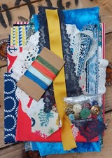 Nautical Slow Stitching /Junk Journal Sewing Craft Scrap  Bundle 