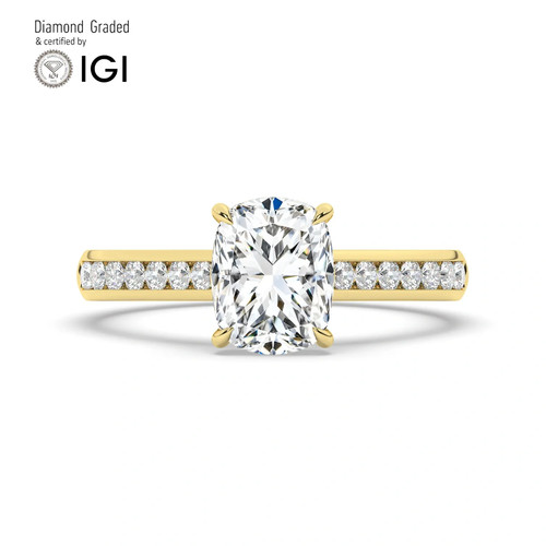 Ecushion diamond engagement - ecushion,