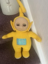 Vintage 12" Teletubbies La La 1996 Yellow Soft Toy Plush Rolling Eyes