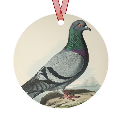 Rock pigeon metal ornament - pigeon,