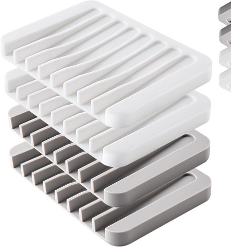 4pcs silicone soap dishes - soap, for