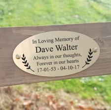 Personalised Memorial Bench