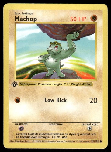 Pokemon cards machop - pokemon, 52/102