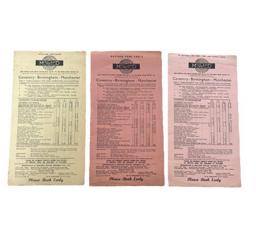 Midland red bus timetables - midland,