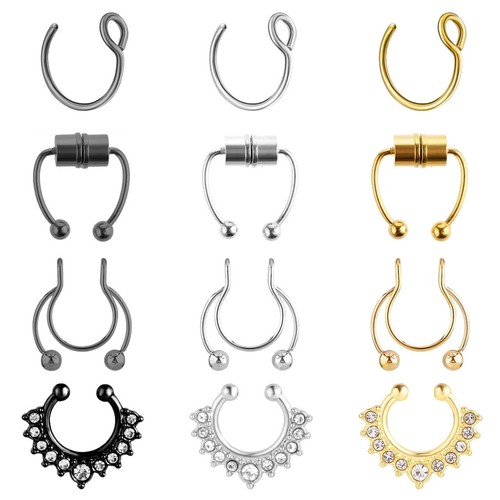 Nose septum ring clicker - nose,